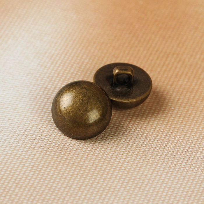 Пуговица, на ножке, 15мм, цвет чернёного золота