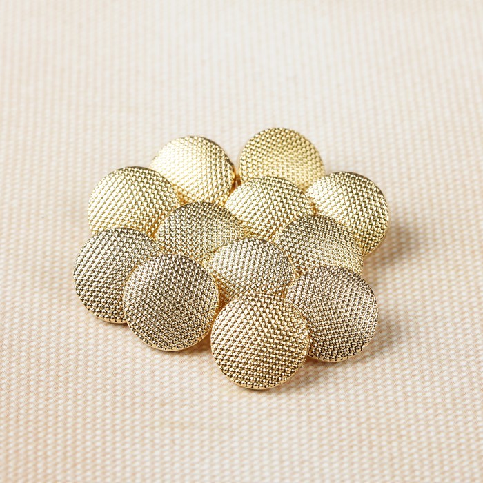Пуговица, на ножке, 11мм, цвет золотистый