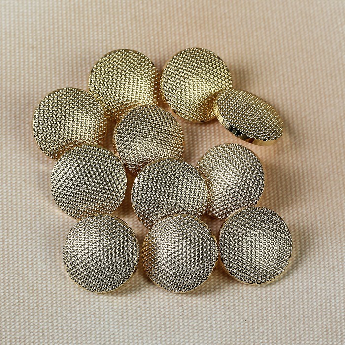 Пуговица, на ножке, 19мм, цвет золотистый