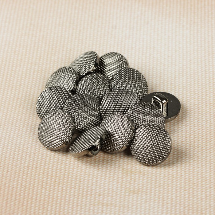 Пуговица, на ножке, 11мм, цвет чернёного серебра