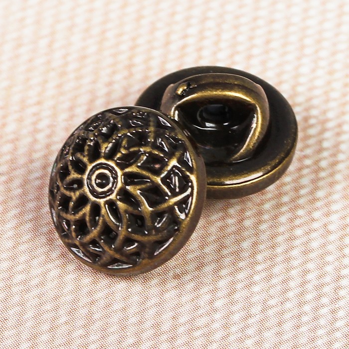 Пуговица, на ножке, 11мм, цвет бронзовый