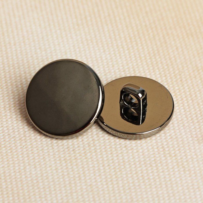 Пуговица, на ножке, 18мм, цвет чернёного серебра