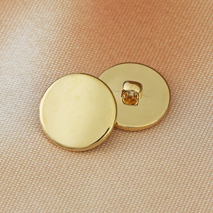 Пуговица, на ножке, 25,5мм, цвет золотистый