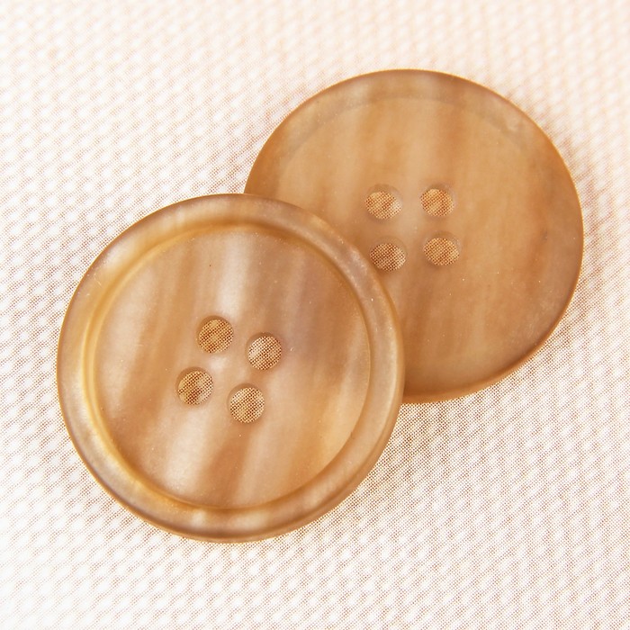 Пуговица, 4 прокола, 20,5мм, цвет кремовый