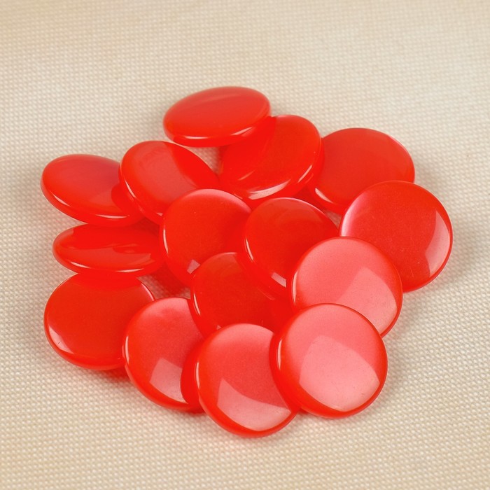 Пуговица, на ножке, 20,5мм, цвет красный