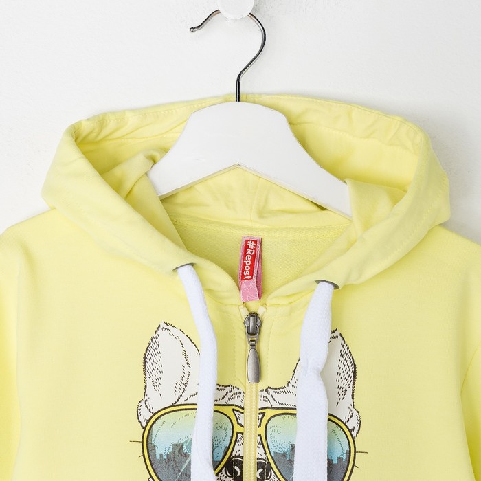 Толстовка для девочки, рост 170 см, цвет желтый (арт. 16-1-55g-46-301-3)