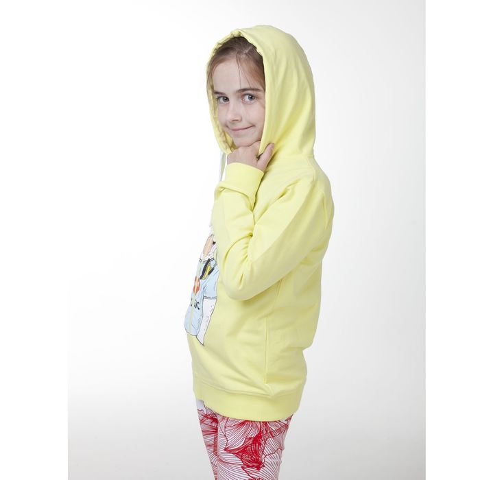 Толстовка для девочки, рост 170 см, цвет желтый (арт. 16-1-55g-46-301-3)