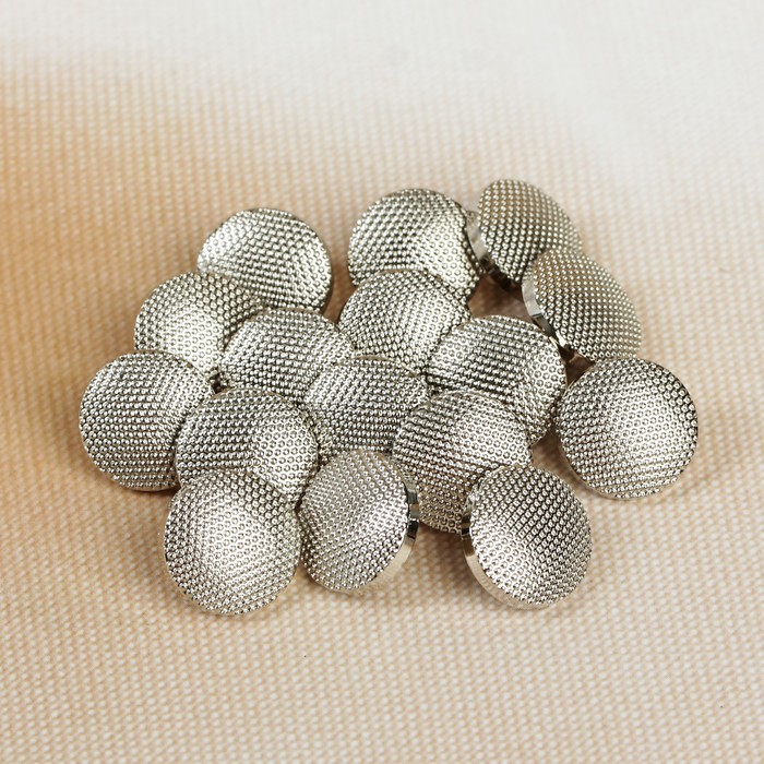 Пуговица, на ножке, 12,5мм, цвет серебристый