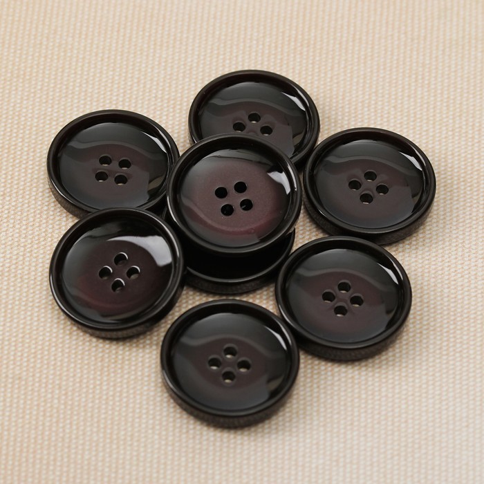 Пуговица, 4 прокола, 23мм, цвет марсала