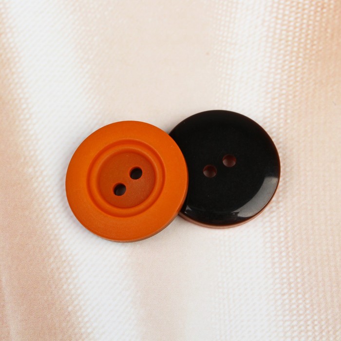 Пуговица, 2 прокола, 20,5мм, цвет оранжевый