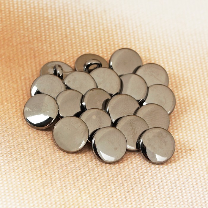 Пуговица, на ножке, 9мм, цвет чернёного серебра