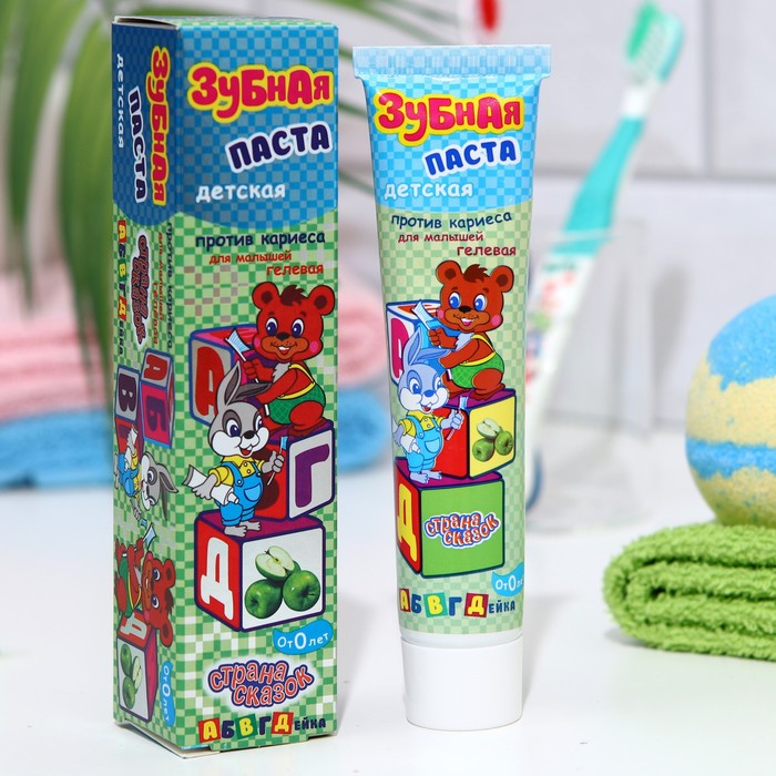 Детская зубная паста против кариеса "Страна сказок" "Абвгдейка", 40 г