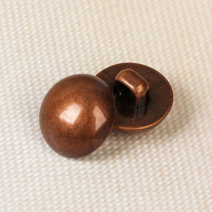 Пуговица, на ножке, 21,5мм, цвет бронзовый