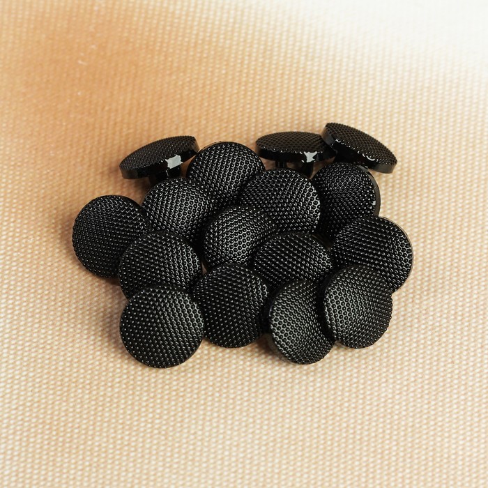 Пуговица, на ножке, 12,5мм, цвет чёрный