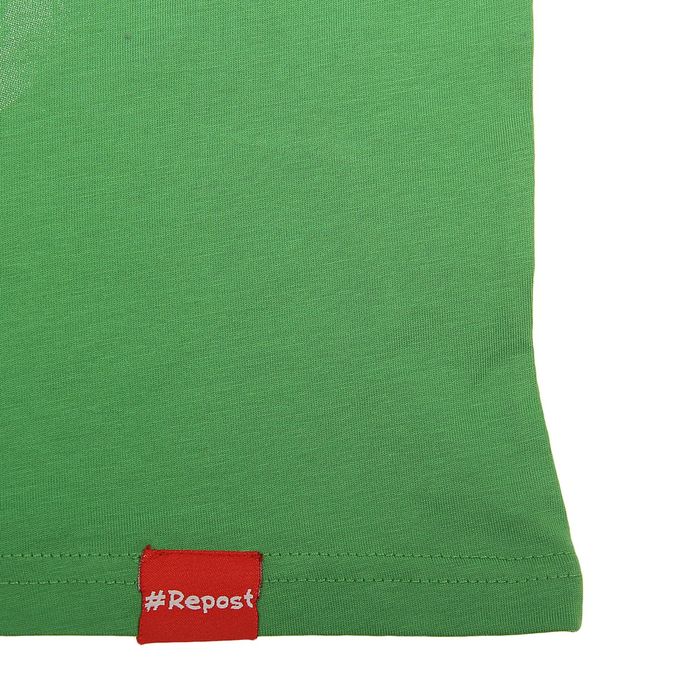 Футболка для мальчика, рост 128 см, цвет зелёный (арт. 16-1-40b-09-517-2)