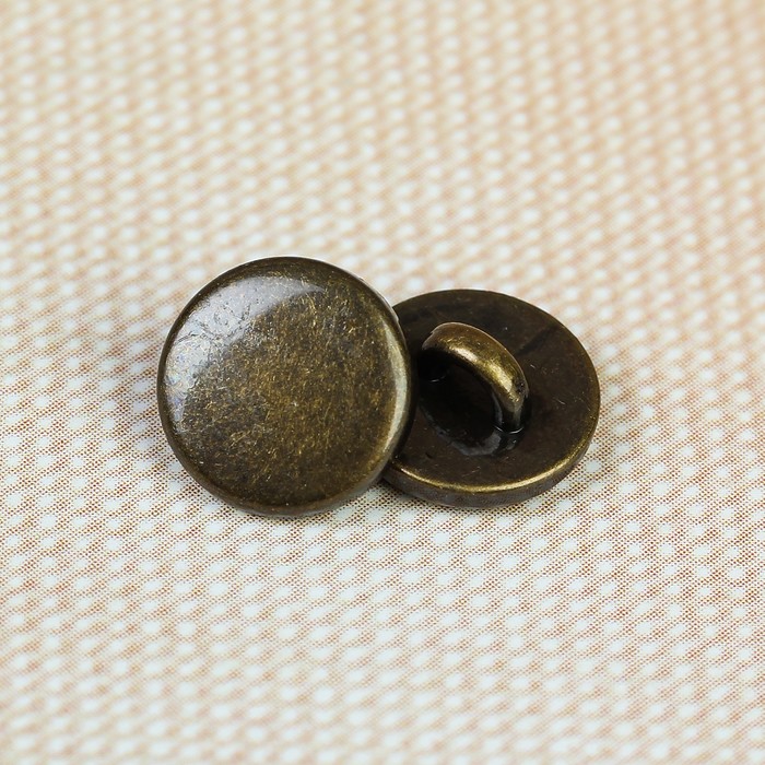 Пуговица, на ножке, 9мм, цвет чернёного золота