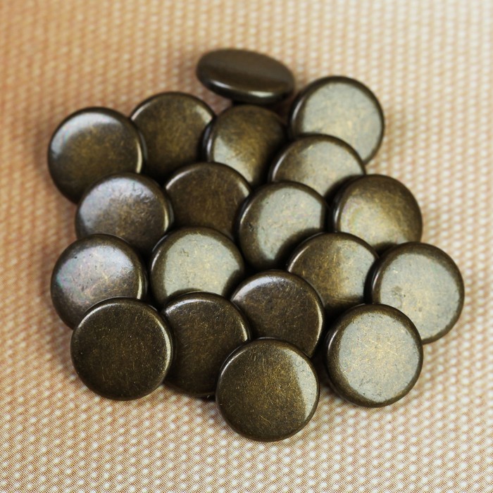 Пуговица, на ножке, 9мм, цвет чернёного золота