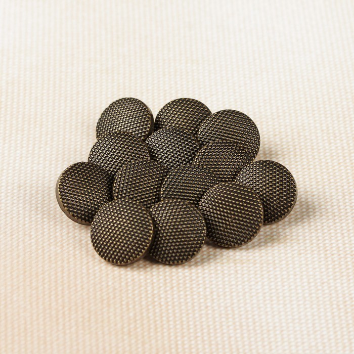 Пуговица, на ножке, 11мм, цвет чернёного золота