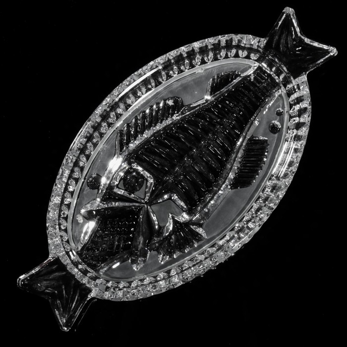 Селёдочница хрустальная 30,6х15,5х3,3 см