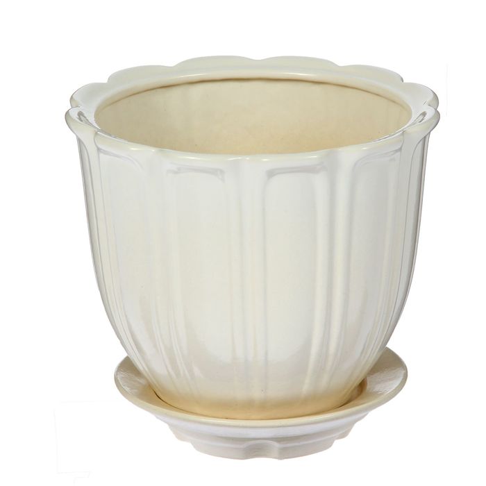 Кашпо "Элита" белое 2,6 л