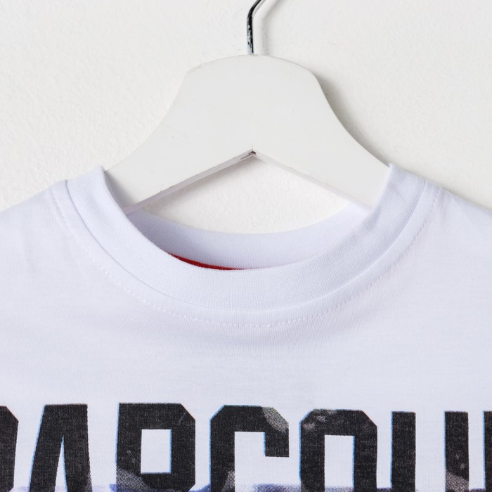 Футболка для мальчика, рост 128 см, цвет белый (арт. 16-1-40b-01-200-1)