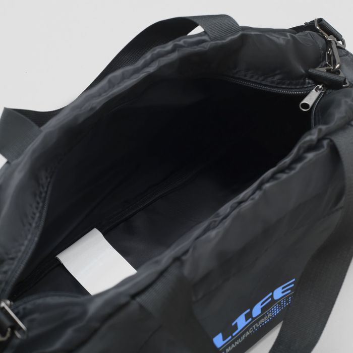 Сумка спортивная на молнии, 1 отдел, 1 наружный карман, цвет чёрный МИКС