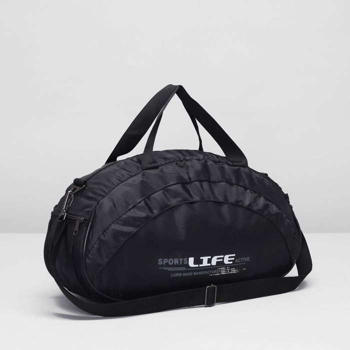 Сумка спортивная на молнии, 1 отдел, 1 наружный карман, цвет чёрный МИКС