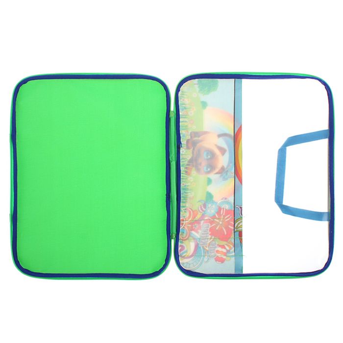 Папка с ручками текстиль-пластик А4 20ммм 335х260 «Котенок Гав»