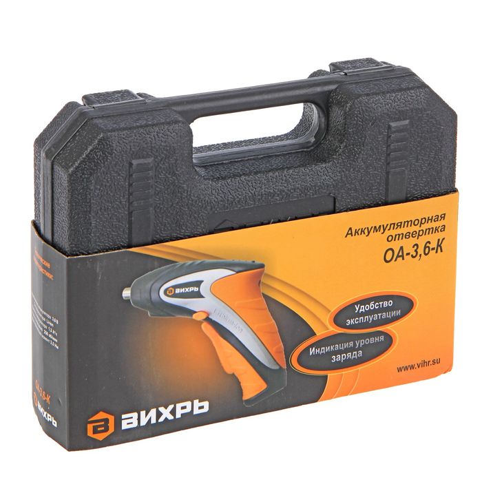Отвертка аккумуляторная "Вихрь" ОА-3,6-К