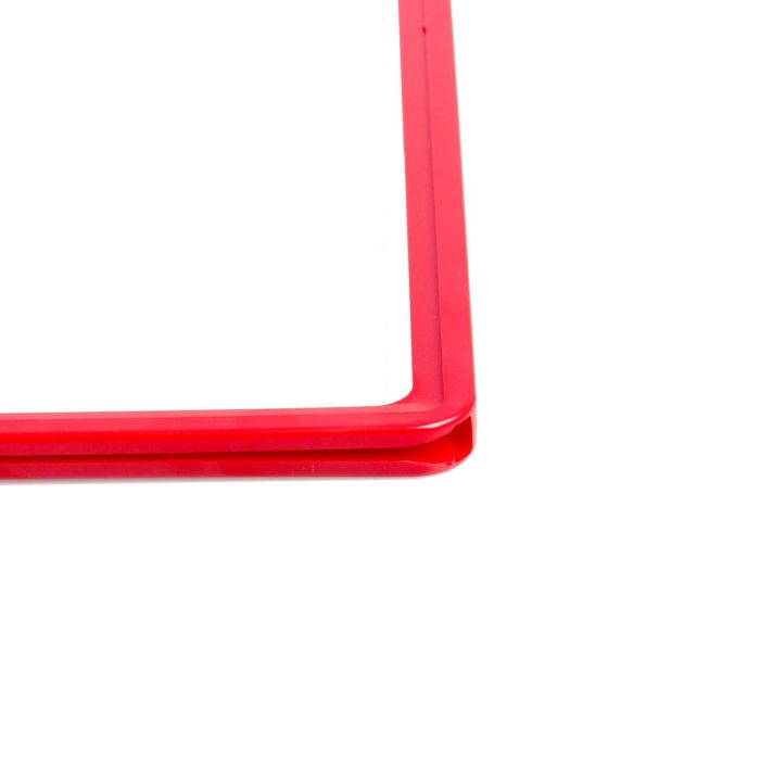 Рама из ударопрочного пластика с закругленными углами А4, без протектора, цвет красный