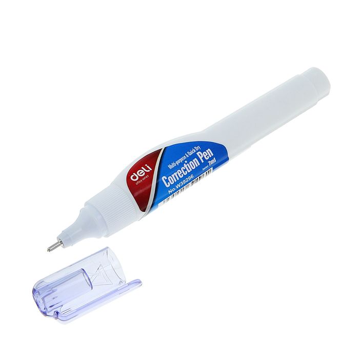 Корректор-карандаш 7мл металл наконечник на основе растворителя DELI