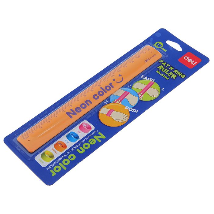 Линейка гибкая 18 см Deli супергибкая 6206 МИКС