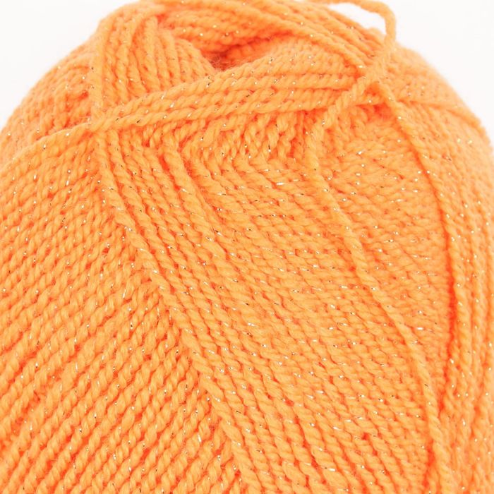 Пряжа Firelight (Костер) 96% акрил, 4% метанит 394м/100гр (4803 ярк.оран-золото)