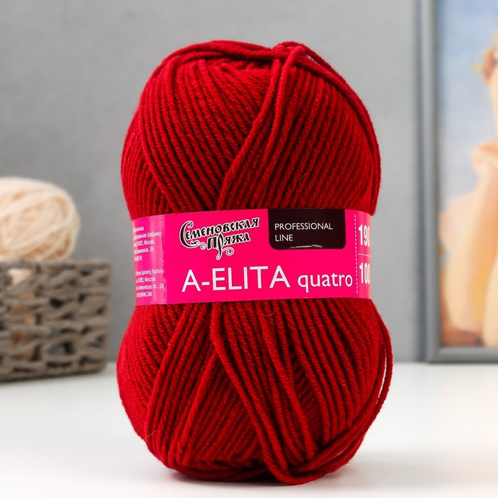 

Пряжа A-elita quatro (Аэлита кватро) 50% шерсть, 50% акрил 190м/100гр георгин (215)