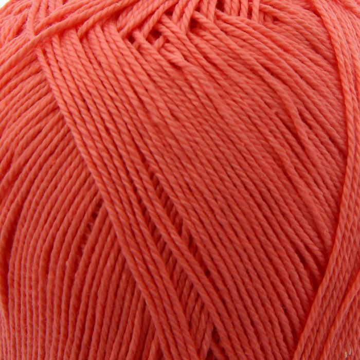 Пряжа "Miss" 100% мерсеризованный хлопок 280м/50гр (619 коралловый)