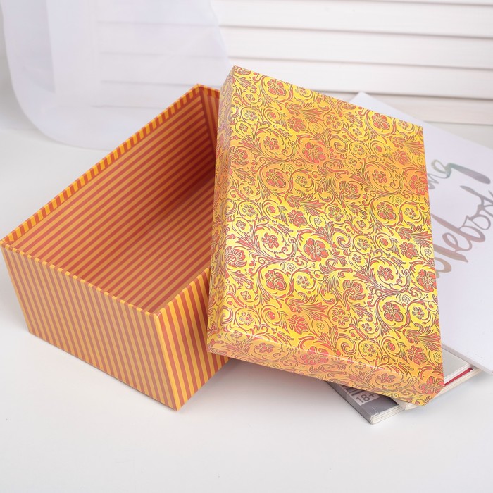 Набор коробок 3в1 "Узор", 25 х 18 х 10,5 - 21 х 14,5 х 8,5 см