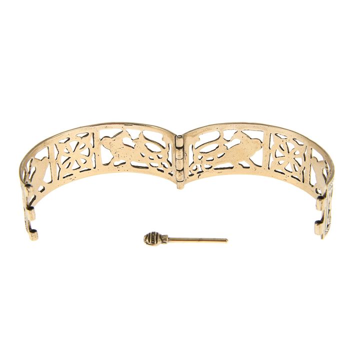 Браслет "Четырехлистник" створчатый, латунь