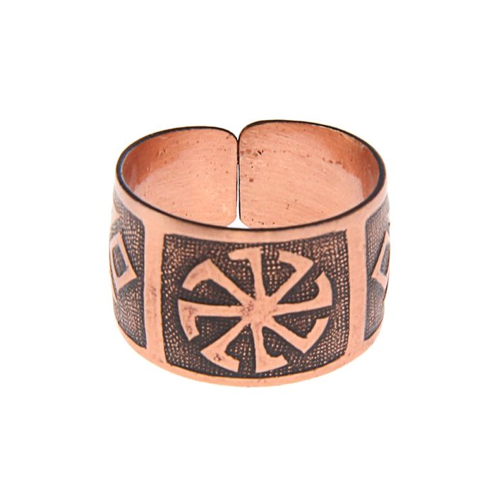 Перстень "Колядник", пластинчатый, медь