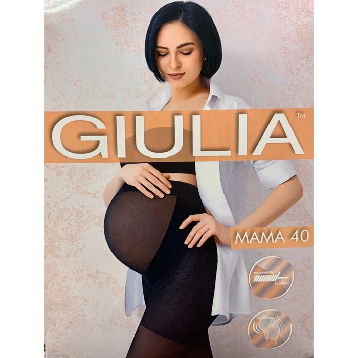 Колготки для беременных GIULIA MAMA 40 ден цвет чёрный (nero), размер 3