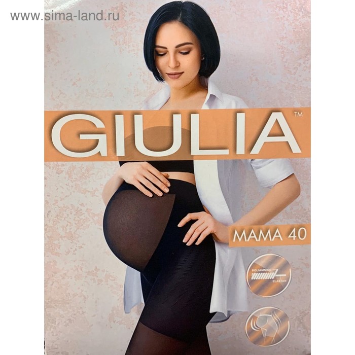 Колготки для беременных GIULIA MAMA 40 ден цвет чёрный nero размер 3 348₽