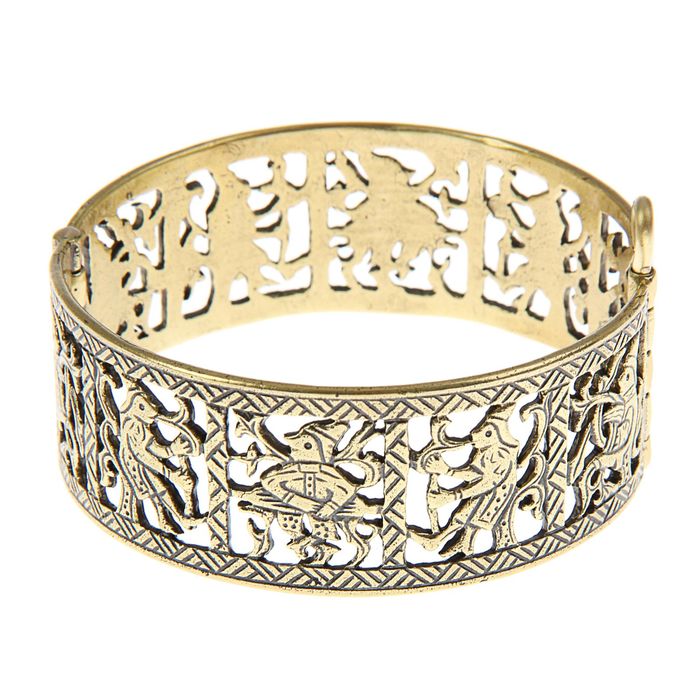 Браслет "Танец воды и жизни"  створчатый, латунь