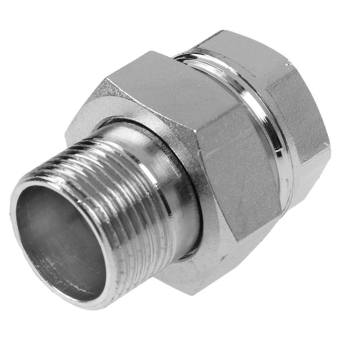 Сгон  Aquafit, прямой, разъемный (американка), 3/4&quot;, никелированный