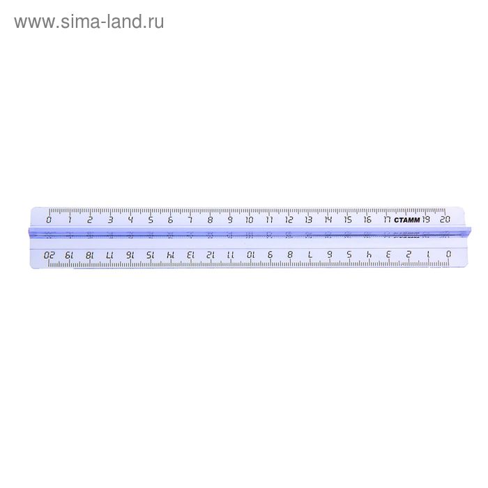 

Линейка с держателем 20 см Стамм "Cristal", пластиковая, прозрачная