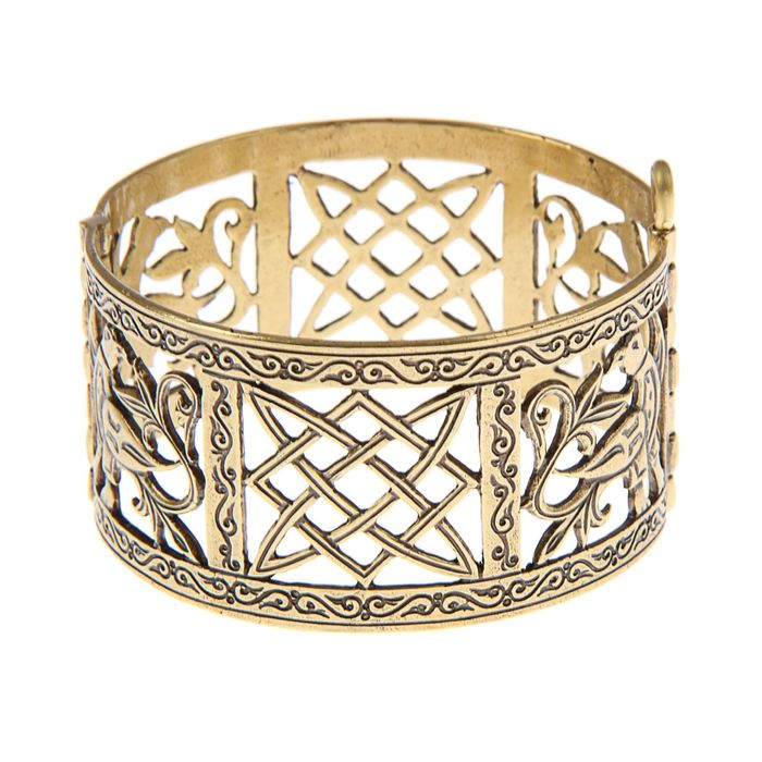 Браслет "Квадрат Сварога"  створчатый, латунь