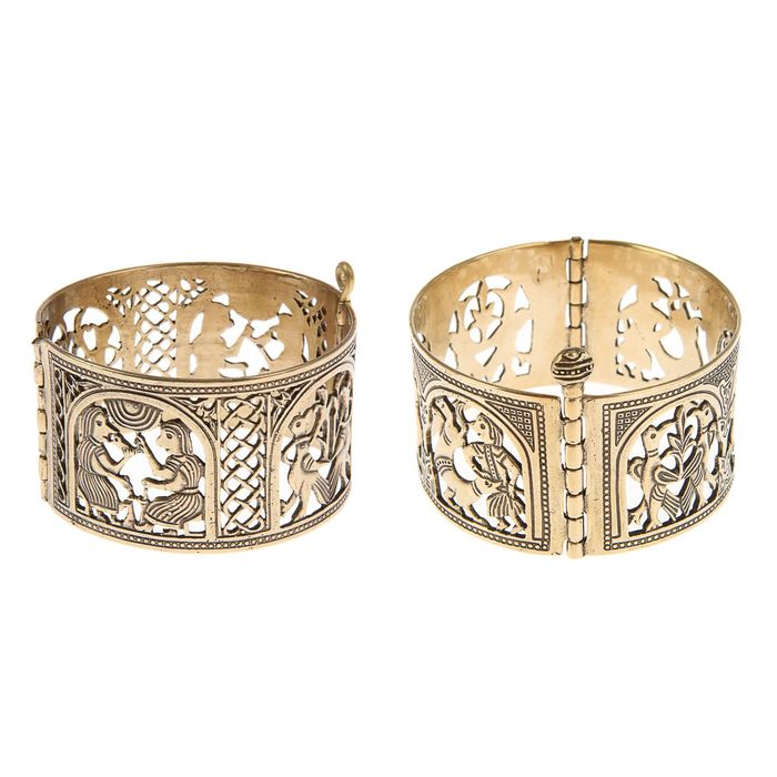 Браслет "Праздник макоши"  створчатый, латунь