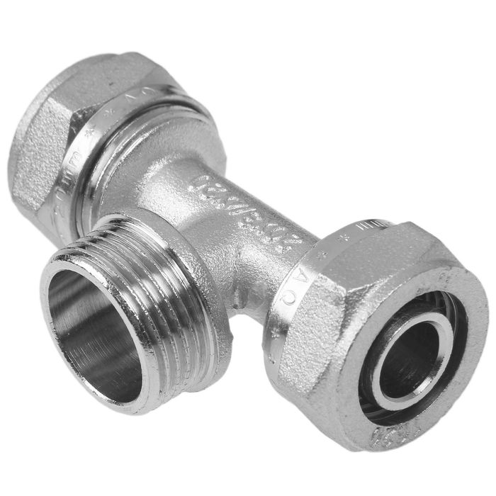 Тройник AQuapex, обжимной, 20 мм х 3/4" наружная резьба х 20 мм
