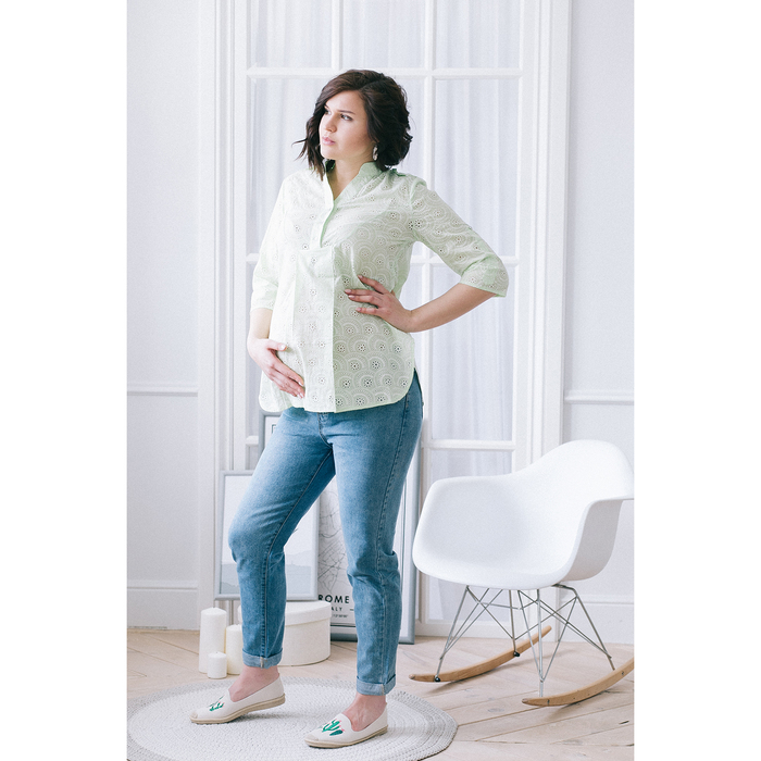 Рубашка женская 15117, цвет салатовый, размер 46, рост 170