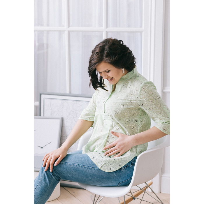 Рубашка женская 15117, цвет салатовый, размер 46, рост 170