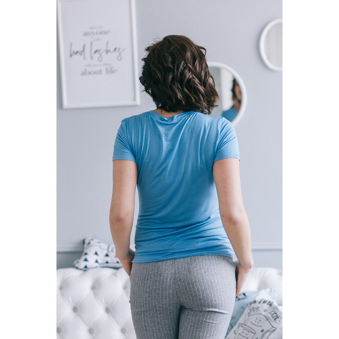 Блузка для беременных 2241, цвет голубой, размер 44, рост 170