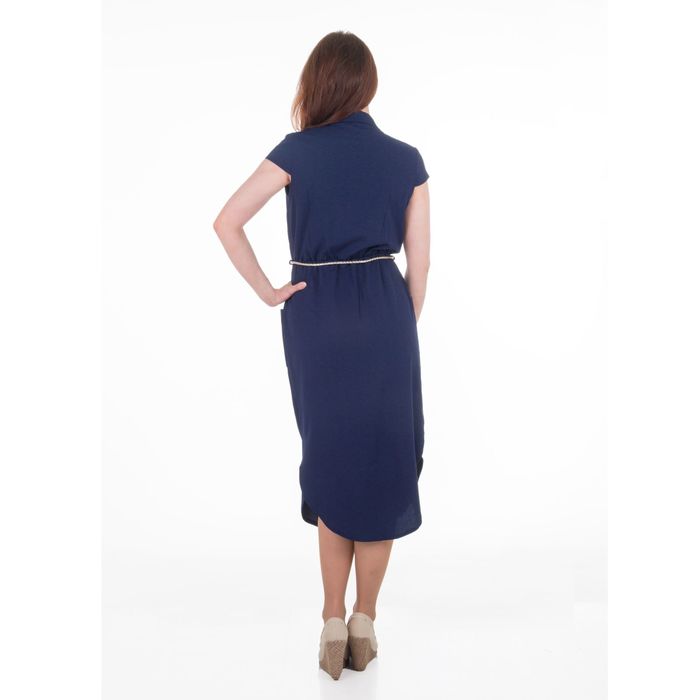 Платье женское, размер 50, рост 168, цвет темно-синий (арт. 17251 С+)